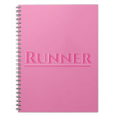 Runner rosa Skriptdesign Notizblock (Vorderseite)
