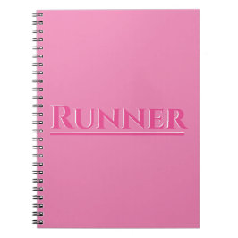 Runner rosa Skriptdesign Notizblock