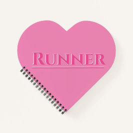 Runner rosa Skriptdesign Notizblock
