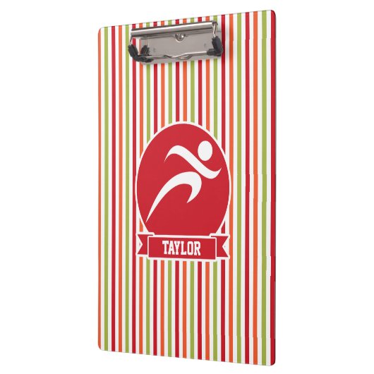 Runner; rot, grün, orange Streifen Klemmbrett (Links)