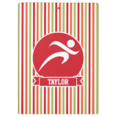 Runner; rot, grün, orange Streifen Klemmbrett (Rückseite)