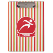 Runner; rot, grün, orange Streifen Klemmbrett (Vorderseite)