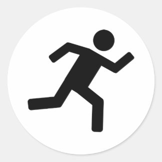 Runner Runder Aufkleber