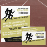 Runner-Silhouette, Wohltätigkeit-Run-Walk-a-Thon-V Flyer<br><div class="desc">Runner Silhouette,  Wohltätigkeit Run-Walk-a-Thon Event Advertising Flyer vom Business Card Store.</div>