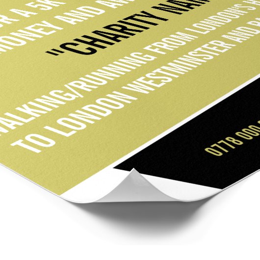 Runner-Silhouette, Wohltätigkeit-Run-Walk-a-Thon-V Poster (Ecke)