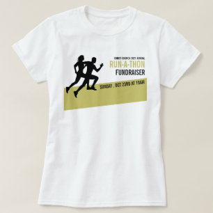 Runner-Silhouette, Wohltätigkeit-Run-Walk-a-Thon-V T-Shirt