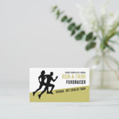 Runner-Silhouette, Wohltätigkeit-Run-Walk-a-Thon-V Visitenkarte (Stehend Vorderseite)