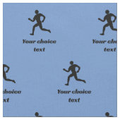 Runner Sports Pattern - benutzerdefinierter Text - Stoff (Nahaufnahme)