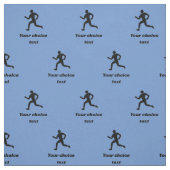 Runner Sports Pattern - benutzerdefinierter Text - Stoff (Muster)