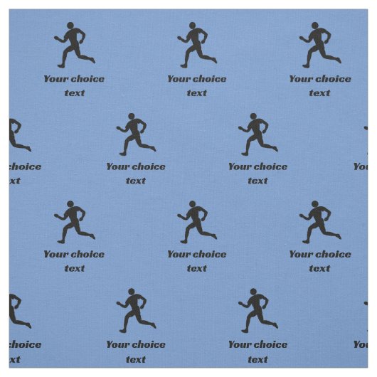 Runner Sports Pattern - benutzerdefinierter Text - Stoff (Muster)