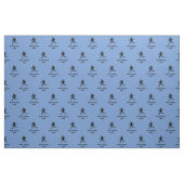 Runner Sports Pattern - benutzerdefinierter Text - Stoff (Fat Quarter (45,7 x 55,9 cm))