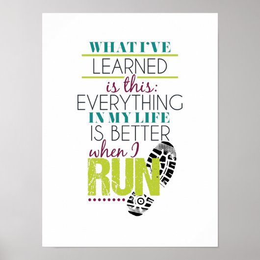 Runner Typographic Quote Poster (Vorne)
