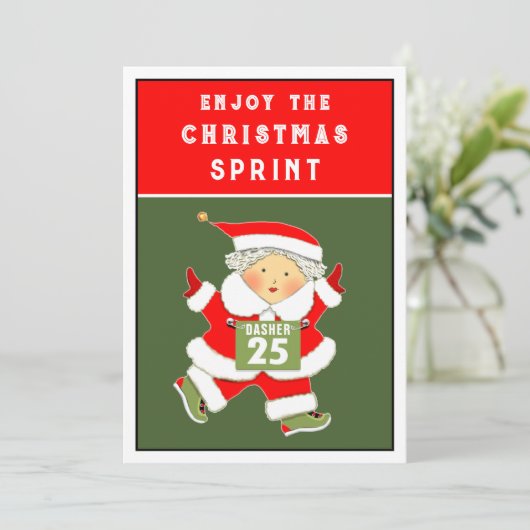 Runner-Weihnachtskarten (Stehend Vorderseite)