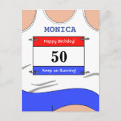 Runner White Top Postkarte (Vorderseite)