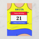 Runner Yellow Postkarte (Vorderseite)