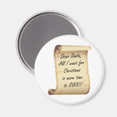 RunnerChick Dear Santa Magnet (Vorderseite/Rückseite)