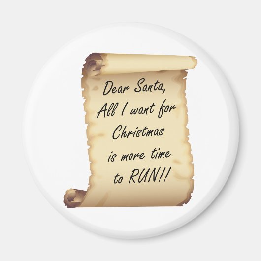 RunnerChick Dear Santa Magnet (Vorne)