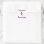 RunnerChick Princess Runder Aufkleber (Tasche)
