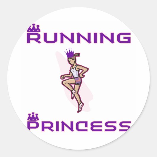 RunnerChick Princess Runder Aufkleber (Vorderseite)