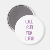 RunnerChick Wine Magnet (Vorderseite/Rückseite)