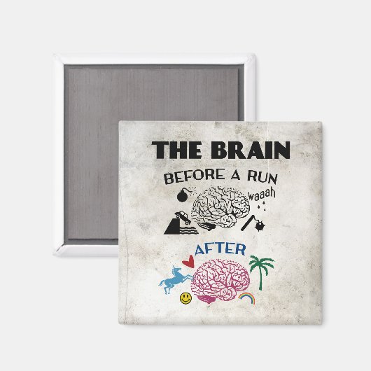 Runners Brain Magnet (Vorderseite/Rückseite)