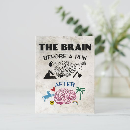 Runners Brain Postkarte (Stehend Vorderseite)