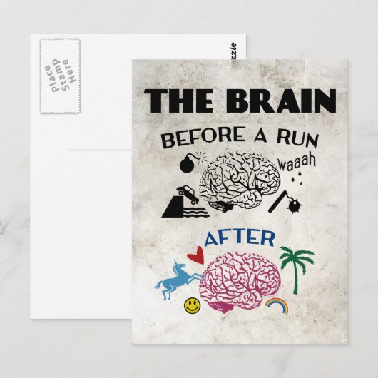 Runners Brain Postkarte (Vorne/Hinten)