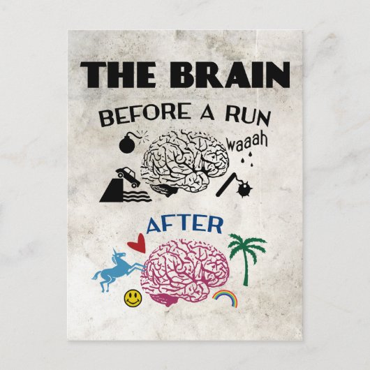 Runners Brain Postkarte (Vorderseite)