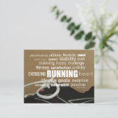 Runners Motivierend Collage Postkarte (Stehend Vorderseite)