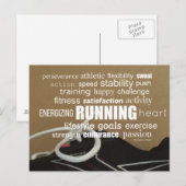 Runners Motivierend Collage Postkarte (Vorne/Hinten)