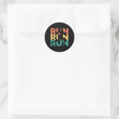 Runners Runder Aufkleber (Tasche)