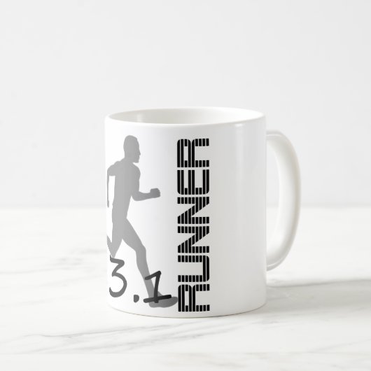 Runners Zone Halbmarathon Geschenke und Bekleidung Kaffeetasse (VorderseiteRechts)