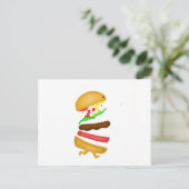 Runnin Burger Postkarte (Stehend Vorderseite)