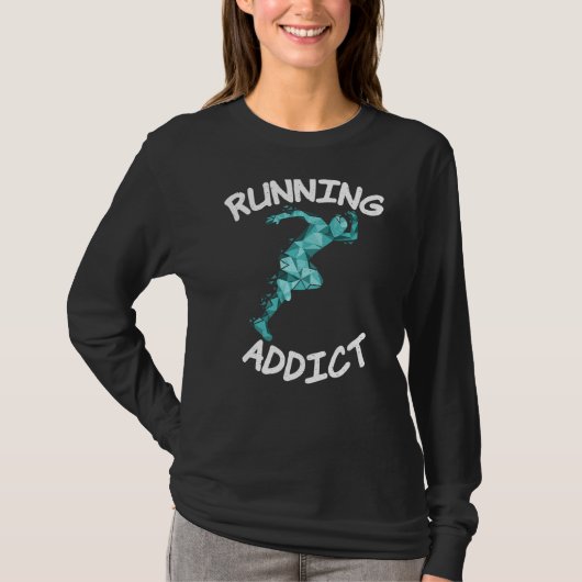 Running Addict Marathon Runner T-Shirt (Vorderseite)