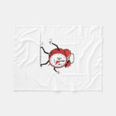 Running Alarm Clock Cartoon Funny Gift Blanket Fleecedecke (Vorderseite (Horizontal))