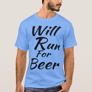RUNNING ATHLETE läuft für Bier T-Shirt