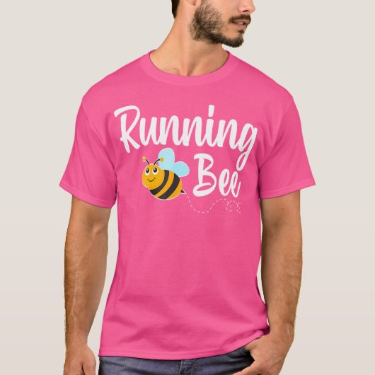 Running Bee Runner Funny Bumblebee T-Shirt (Vorderseite)