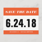 Running Bib - Save the Date Ankündigungspostkarte (Vorderseite)