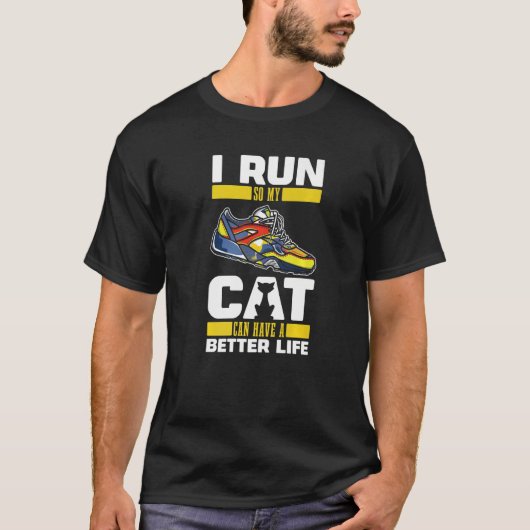 Running Cat Run Jogging Jogger Runner T-Shirt (Vorderseite)