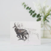 Running Chamois Postkarte (Stehend Vorderseite)