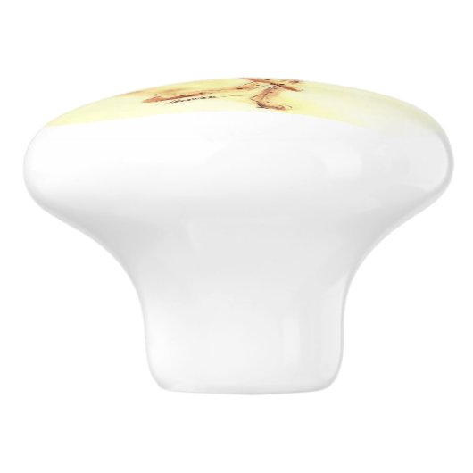 Running Cheetah Keramikknauf (Seitenansicht)