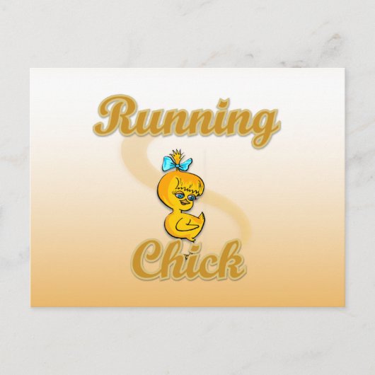 Running Chick Postkarte (Vorderseite)