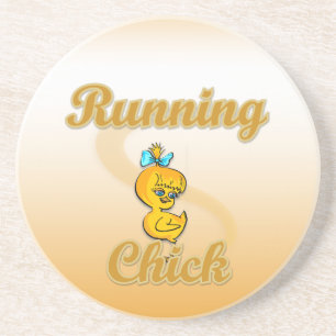 Running Chick Sandstein Untersetzer
