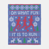 Running Christmas Gift Idea What Fun It Is To Run Fleecedecke (Vorderseite)