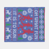 Running Christmas Gift Idea What Fun It Is To Run Fleecedecke (Vorderseite (Horizontal))