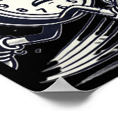 Running Clock Make Every Second Count Sticker  Poster (Ecke)