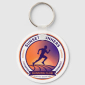 Running Club Sunset Runner Keychain Schlüsselanhänger (Rückseite)