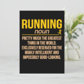 Running Definition Half Marathon Runner Fitness Gr Dankeskarte (Stehend Vorderseite)