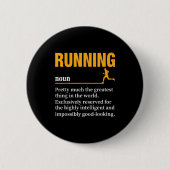 Running Definition Humor Marathon Funny Athlete Ru Button (Vorderseite)