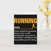 Running Definition Humor Marathon Funny Athlete Ru Karte (Gelbe Blume)